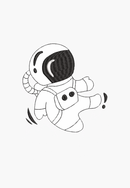 ASTRONAUT EMBROIDERY - Maschinenstickerei Design - Sofortiger Download