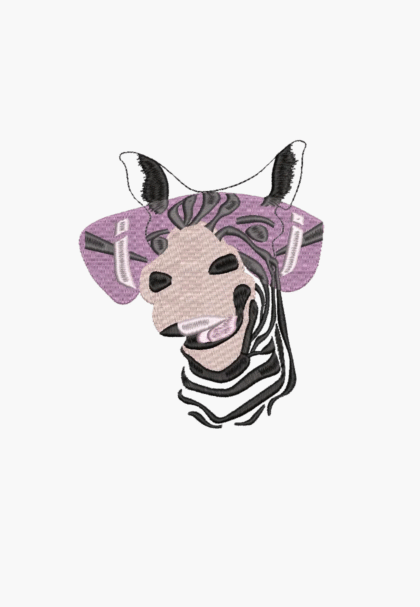COOL ZEBRA - Maschinenstickerei Design - Sofortiger Download