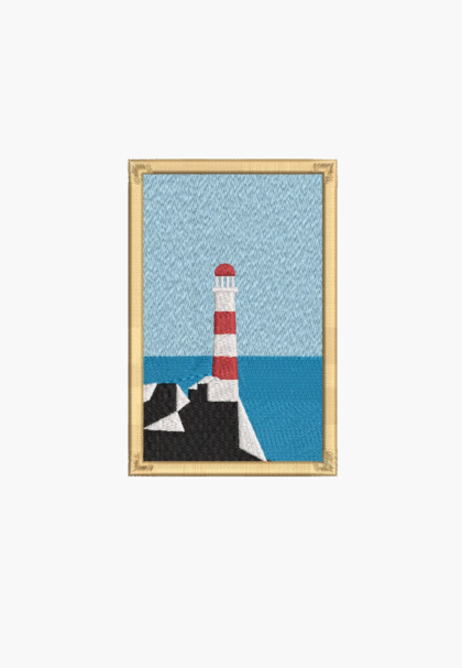 LIGHTHOUSE - Maschinenstickerei Design - Sofortiger Download