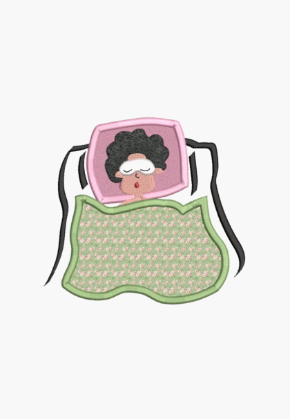 SLEEP WOMAN - Maschinenstickerei Design - Sofortiger Download