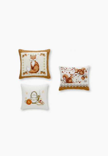 Kreuzstich-Kit Herbst-Kissen-Set