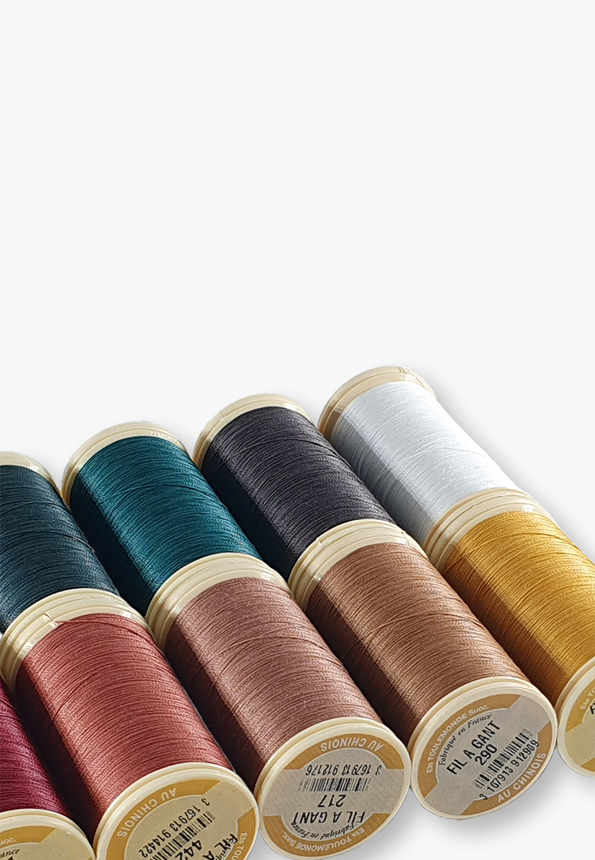 Maison Sajou – Waxed Gloving Thread – Box of 12 Dark Tones – Fil Au Chinois - Image 4