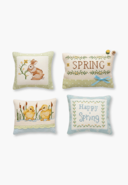 Kreuzstich-Kit Frühlingskissen-Set