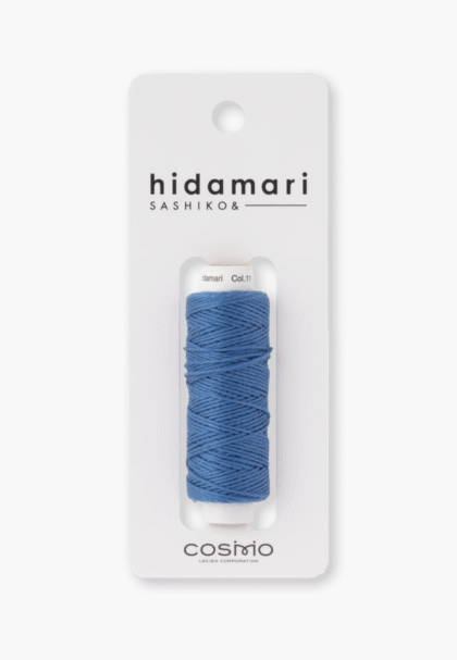 COSMO Hidamari Sashiko Garn 88 - Farbe 11 Kornblume - 100% feste Baumwolle
