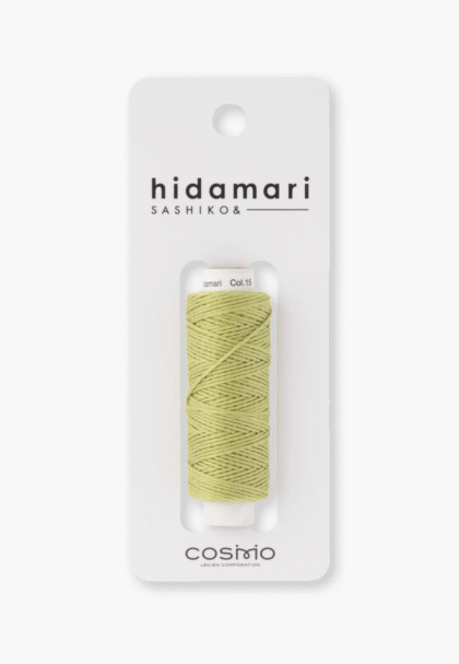 COSMO Hidamari Sashiko Garn 88 - Farbe 15 Grüner Tee - 100% feste Baumwolle