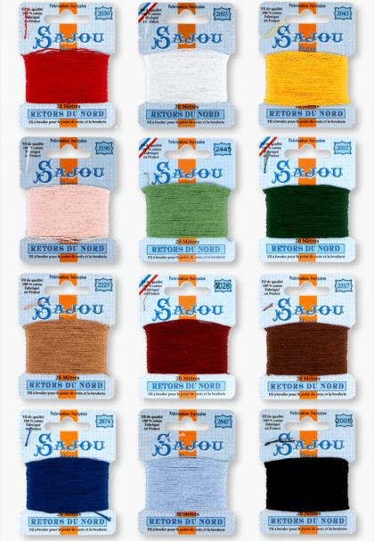 Maison Sajou – Embroidery floss Retors du Nord 12 essential tones box
