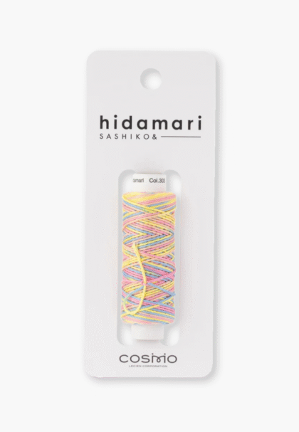 COSMO Hidamari Sashiko Garn 89 - Farbe 303 Rainbow Sorbet - 100% Baumwolle
