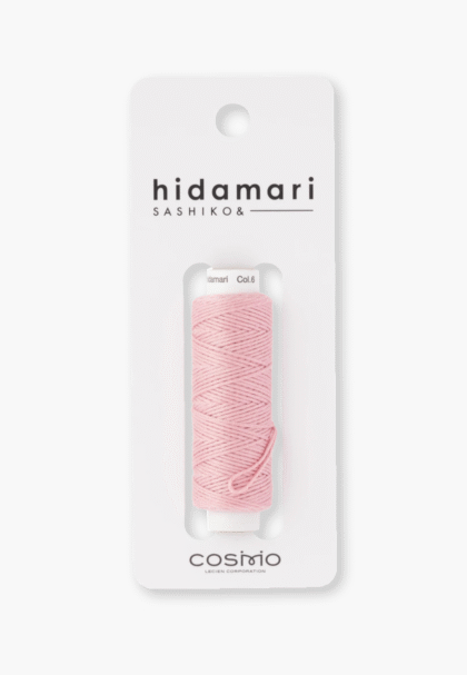 COSMO Hidamari Sashiko Garn 88 - Farbe 6 Kirschblüte - 100% feste Baumwolle