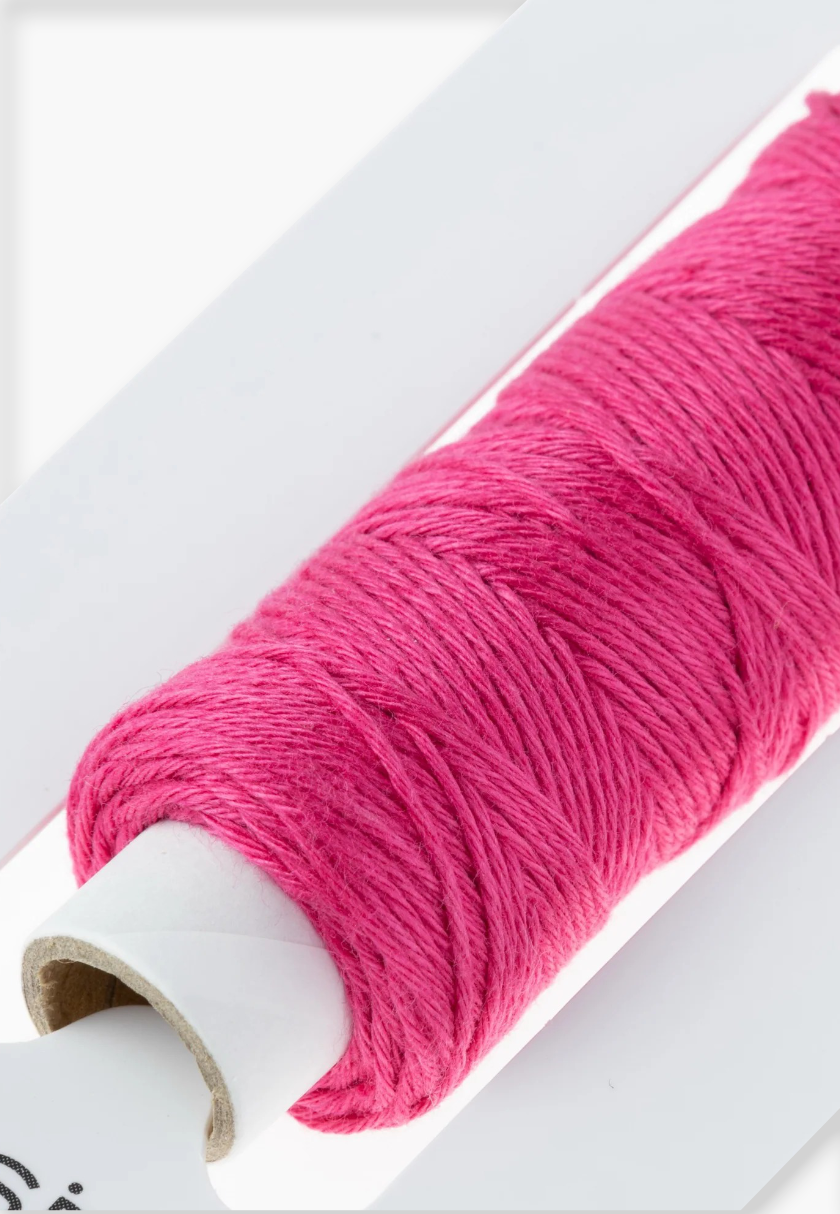 COSMO Hidamari Sashiko Filato 88 - Colore 8 Sorbetto al lampone - 100% cotone solido - immagine 3