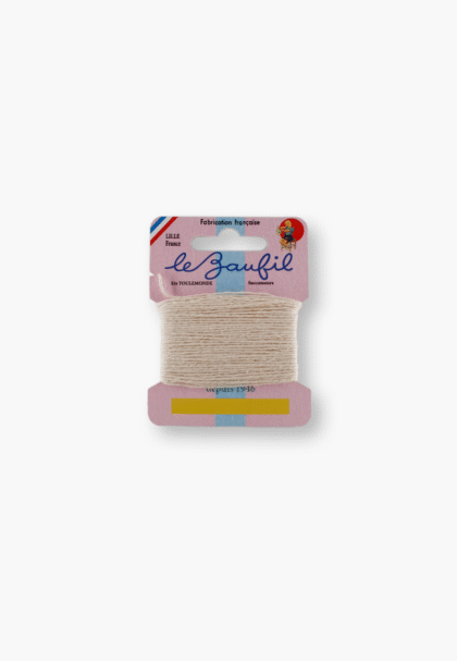 Carte de fil à broder Lebaufil-Sajou écru
