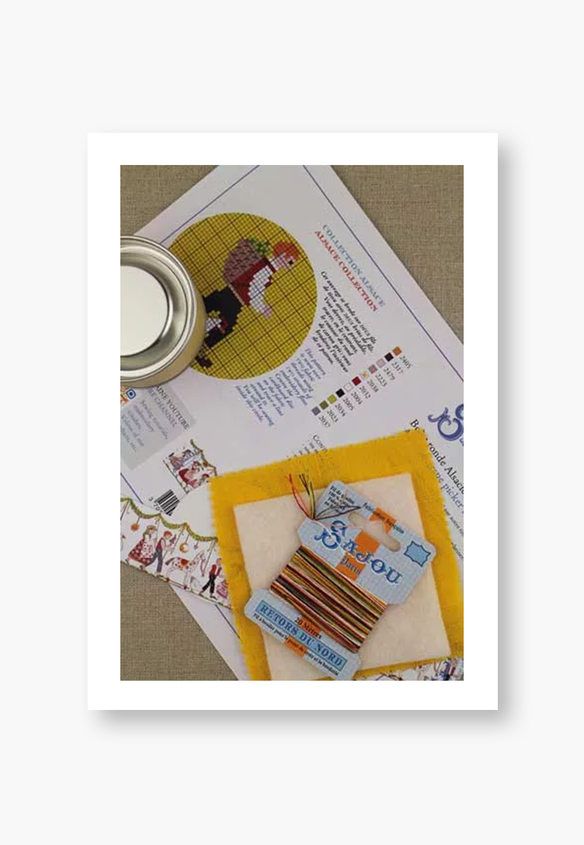 MAISON SAJOU – Alsatian Grape Picker Cross-Stitch Kit – Beginner - Image 4