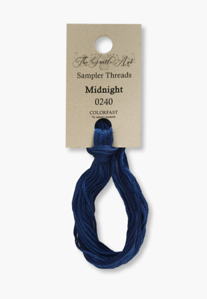 Gentle Art Sampler Threads - Midnight 0240B - 10 Yards - 100% Hand-Dyed Cotton
