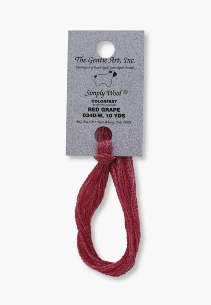 Gentle Art Simply Wool - Red Grape 0340W - 10 verges - 100% laine teinte à la main