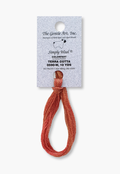 Gentle Art Simply Wool - Terra Cotta 0590W - 10 verges - 100% laine teinte à la main