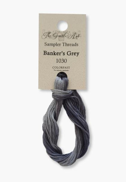 Gentle Art Sampler Threads - Bankers Grey 1030B - 10 verges - 100 % coton teint à la main