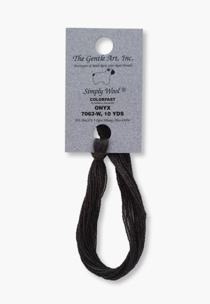 Gentle Art Simply Wool - Onyx 7063W - 10 verges - 100% laine teinte à la main