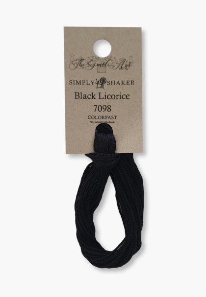 Gentle Art Sampler Threads - Black Licorice 7098B - 10 Yards - 100% Hand-Dyed Cotton