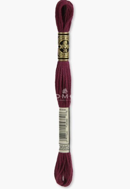 DMC Mouliné Spécial 117MC - Farbe 3685 - 100% Baumwolle - 8m Knäuel