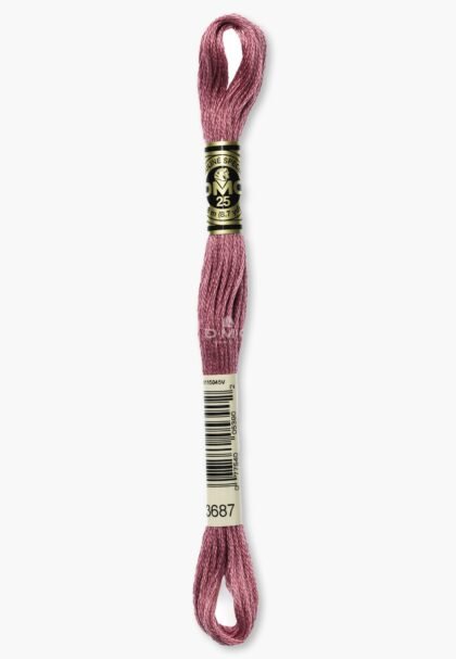 DMC Mouliné Spécial 117MC - Farbe 3687 - 100% Baumwolle - 8m Knäuel