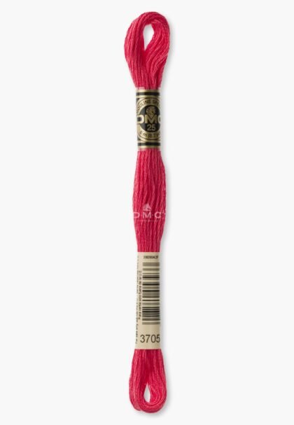 DMC Mouliné Spécial 117MC - Farbe 3705 - 100% Baumwolle - 8m Knäuel