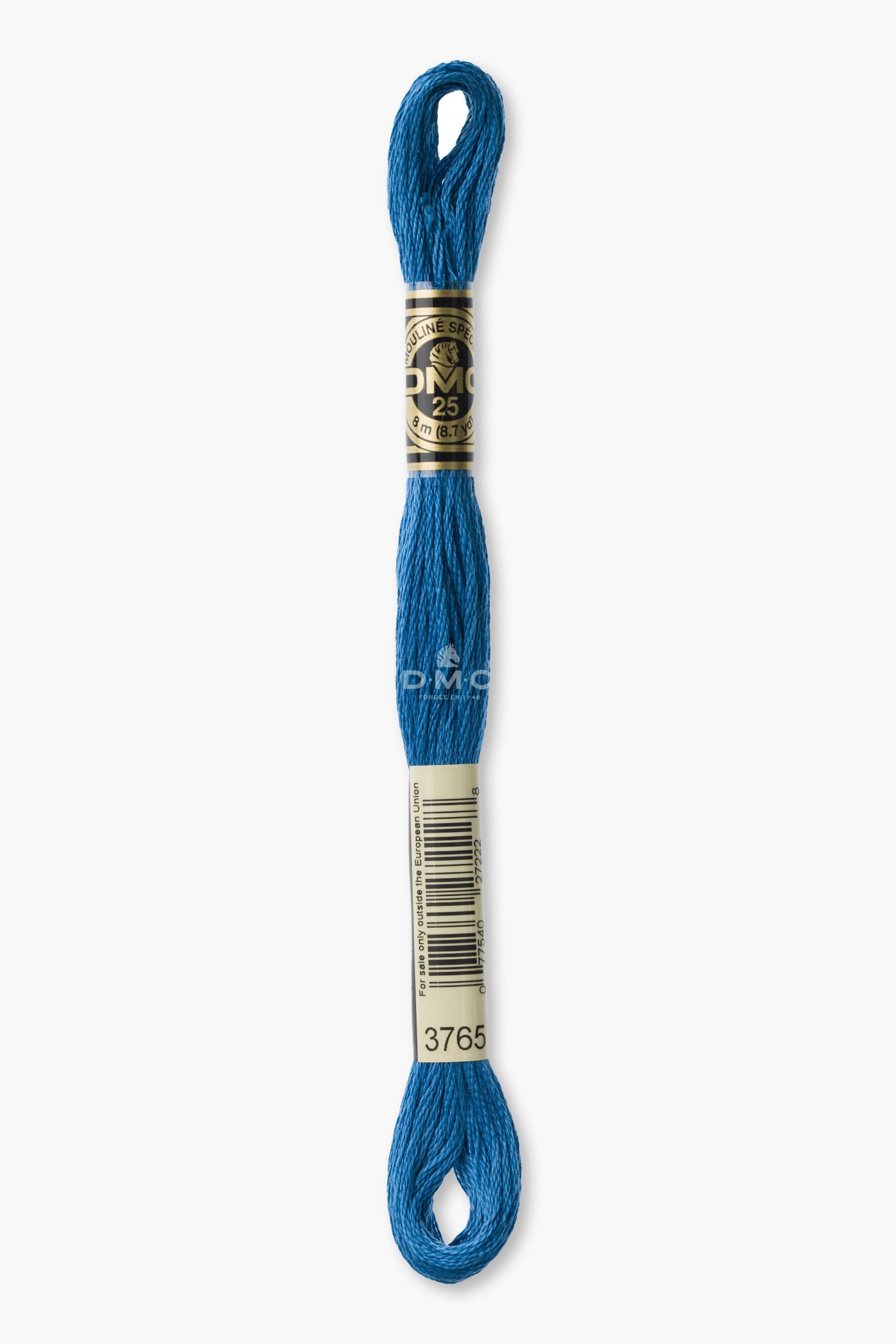 DMC Mouliné Spécial 117MC – Color 3765 – 100% Cotton – 8m Skein