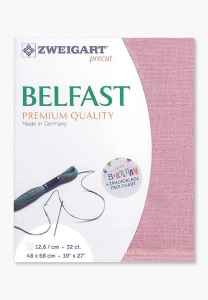ZWEIGART Belfast 3609 – Precut Linen Fabric 32 Count - Colour 4042 - (48 × 68 cm)