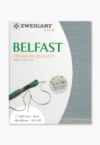 ZWEIGART Belfast 3609 – Precut Linen Fabric 32 Count - Colour 778 - (48 × 68 cm)