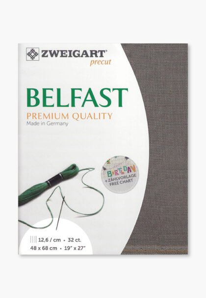 ZWEIGART Belfast 3609 – Precut Linen Fabric 32 Count - Colour 7025 - (48 × 68 cm)
