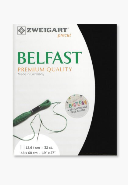 ZWEIGART Belfast 3609 – Precut Linen Fabric 32 Count - Colour 720 - (48 × 68 cm)