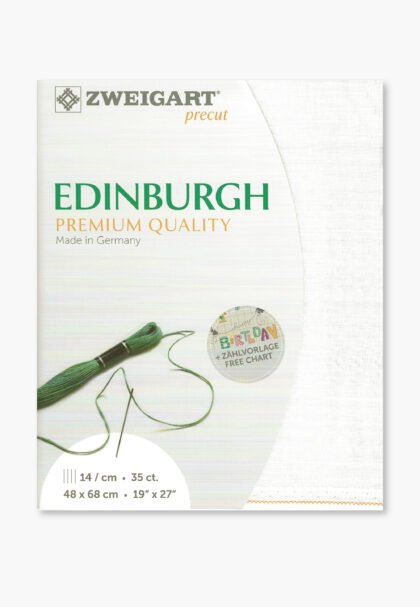 ZWEIGART Edinburgh 36 Count Linen Fabric Colour 101 – 48 × 68 cm