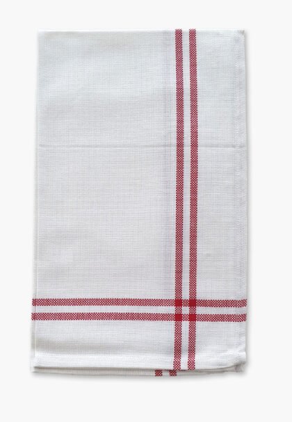 F.lli Graziano ISA Cotton Towel – Red Stripes – Full Aida
