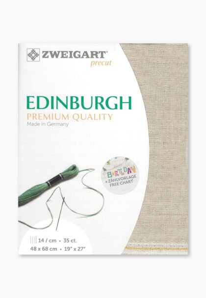 ZWEIGART Edinburgh 35 Count Linen Fabric Colour 52 – 48 × 68 cm