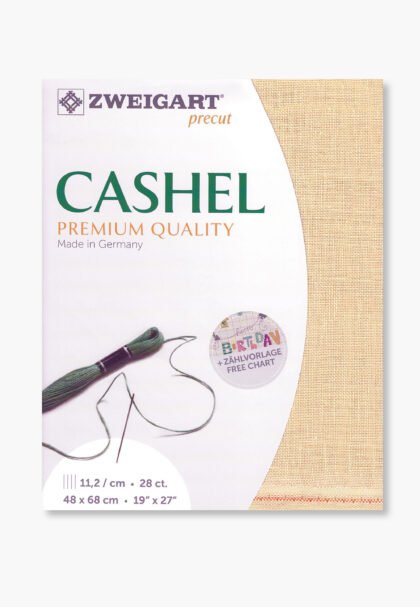 ZWEIGART Cashel 3281 – Precut Linen Fabric 28 Count - Colour 322- (48 × 68 cm)