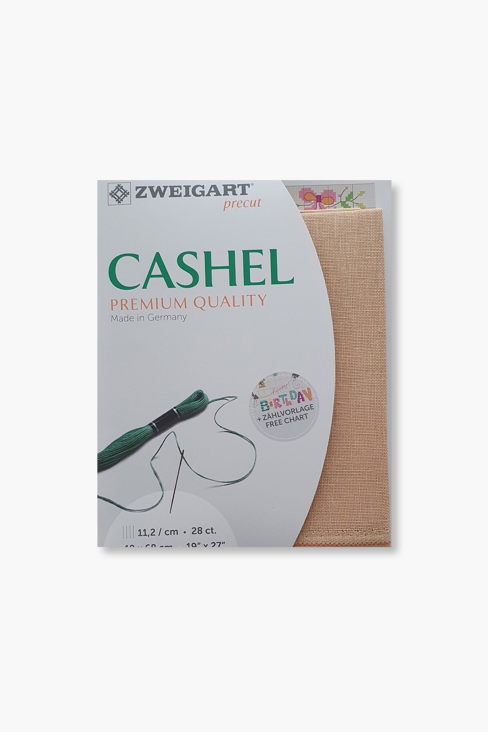 ZWEIGART Cashel 3281 – Precut Linen Fabric 28 Count - Colour 322- (48 × 68 cm) - Image 2