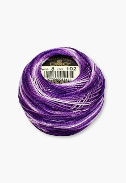 DMC Perlé No. 8 – Color 102 – 100% Cotton – 10 g Thread Ball