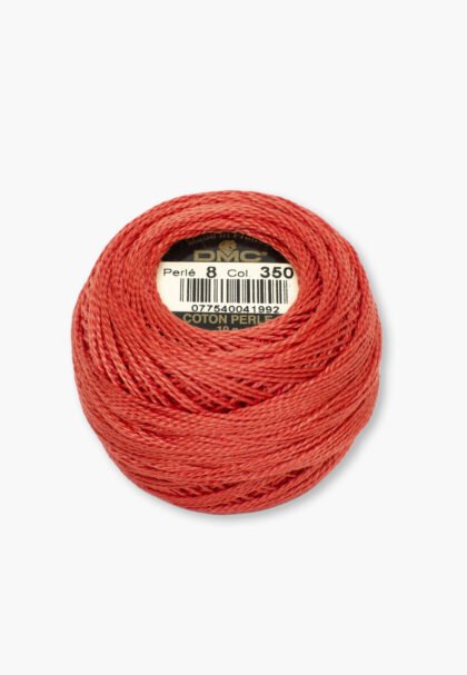 DMC Perlé No. 8 – Color 350 – 100% Cotton – 10 g Thread Ball
