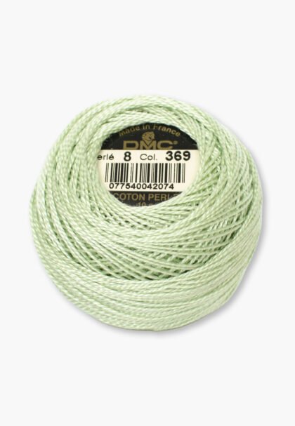 DMC Perlé No. 8 – Color 369 – 100% Cotton – 10 g Thread Ball