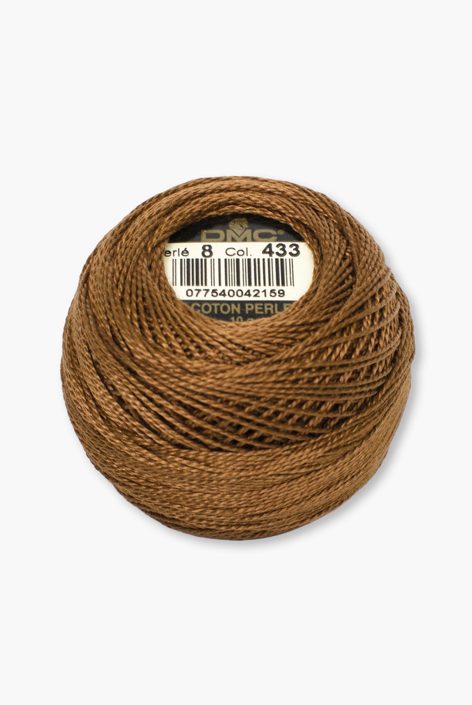 DMC Perlé No. 8 - Farbe 433 - 100% Baumwolle - 10 g Garnknäuel