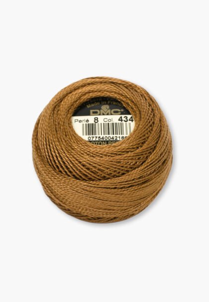 DMC Perlé No. 8 – Color 434 – 100% Cotton – 10 g Thread Ball