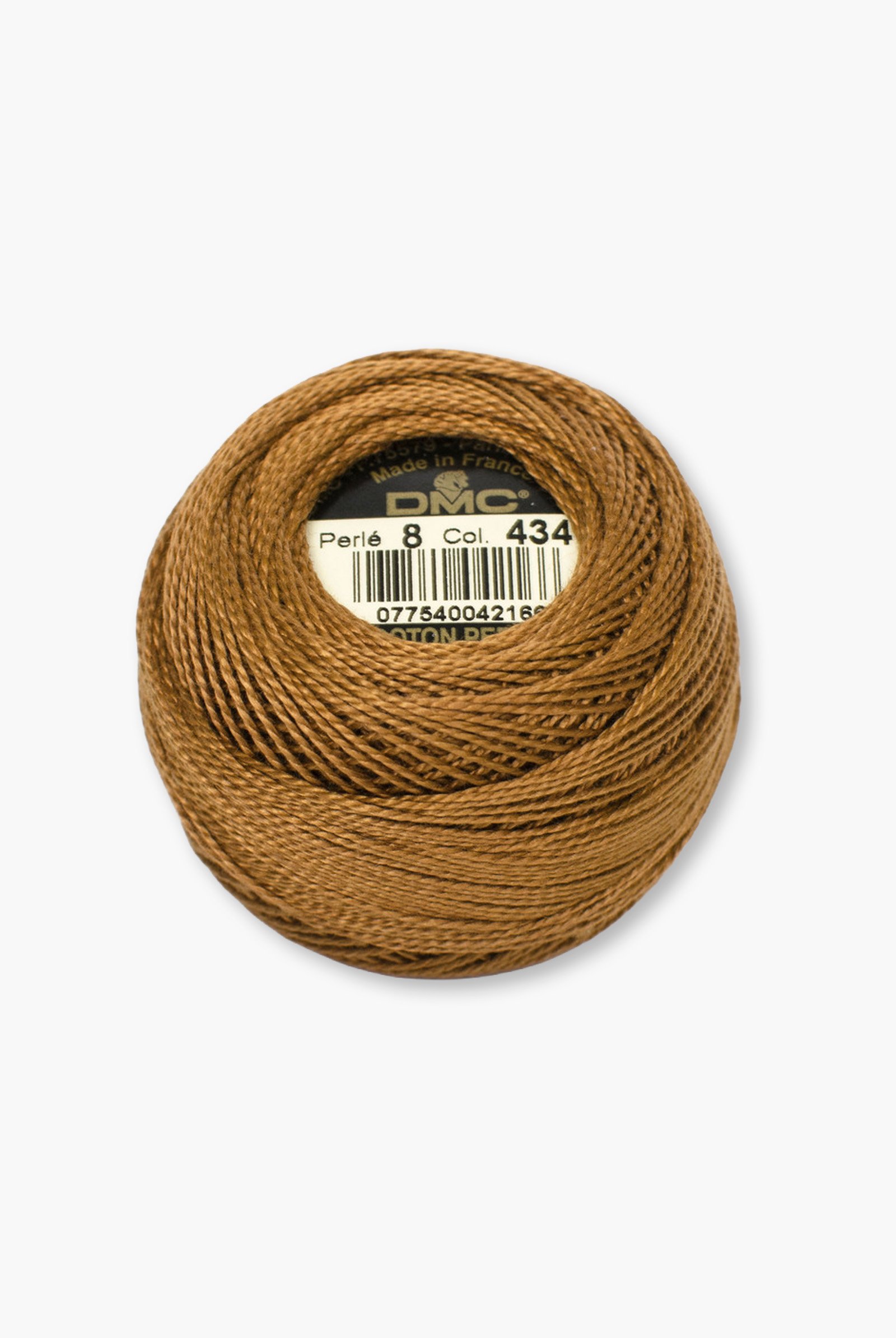 DMC Perlé Nr. 8 - Farbe 434 - 100% Baumwolle - 10 g Garnknäuel