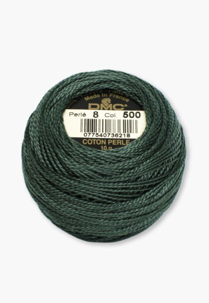 DMC Perlé No. 8 – Color 500 – 100% Cotton – 10 g Thread Ball