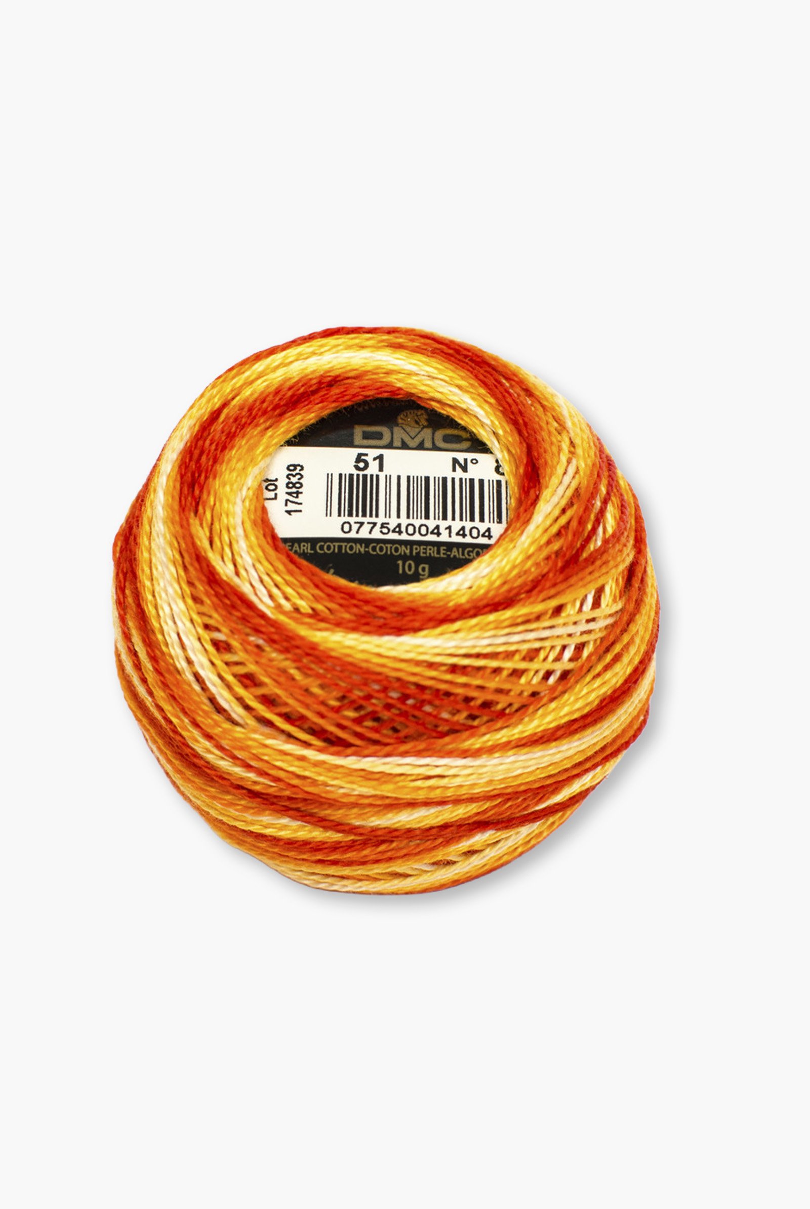 DMC Perlé No. 8 – Color 51 – 100% Cotton – 10 g Thread Ball