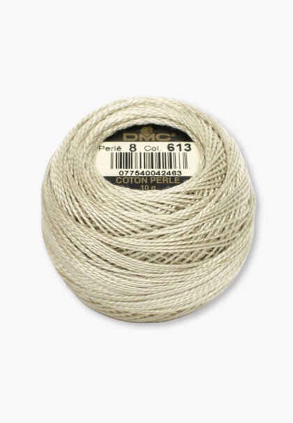 DMC Perlé No. 8 – Color 613 – 100% Cotton – 10 g Thread Ball