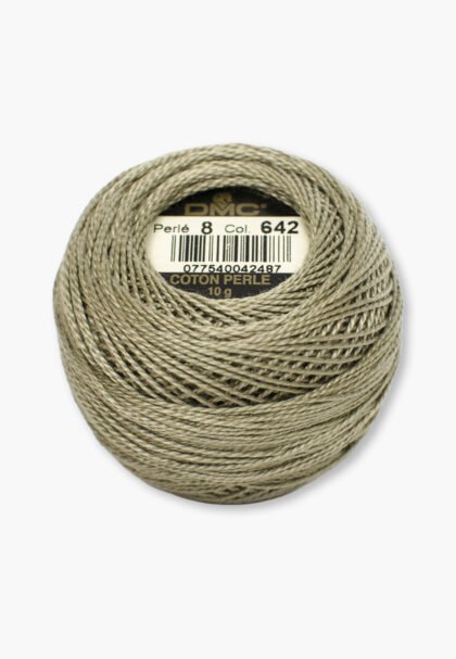 DMC Perlé No. 8 – Color 642 – 100% Cotton – 10 g Thread Ball