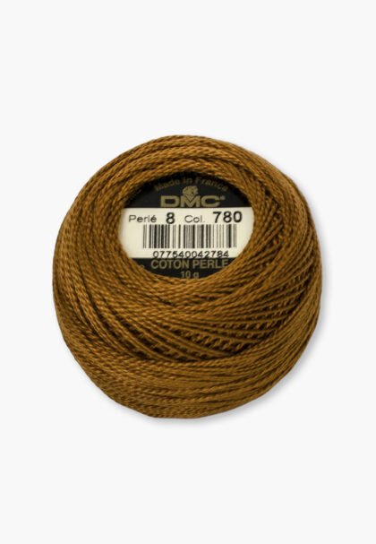 DMC Perlé No. 8 – Color 780 – 100% Cotton – 10 g Thread Ball