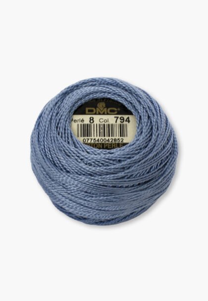 DMC Perlé No. 8 – Color 794 – 100% Cotton – 10 g Thread Ball