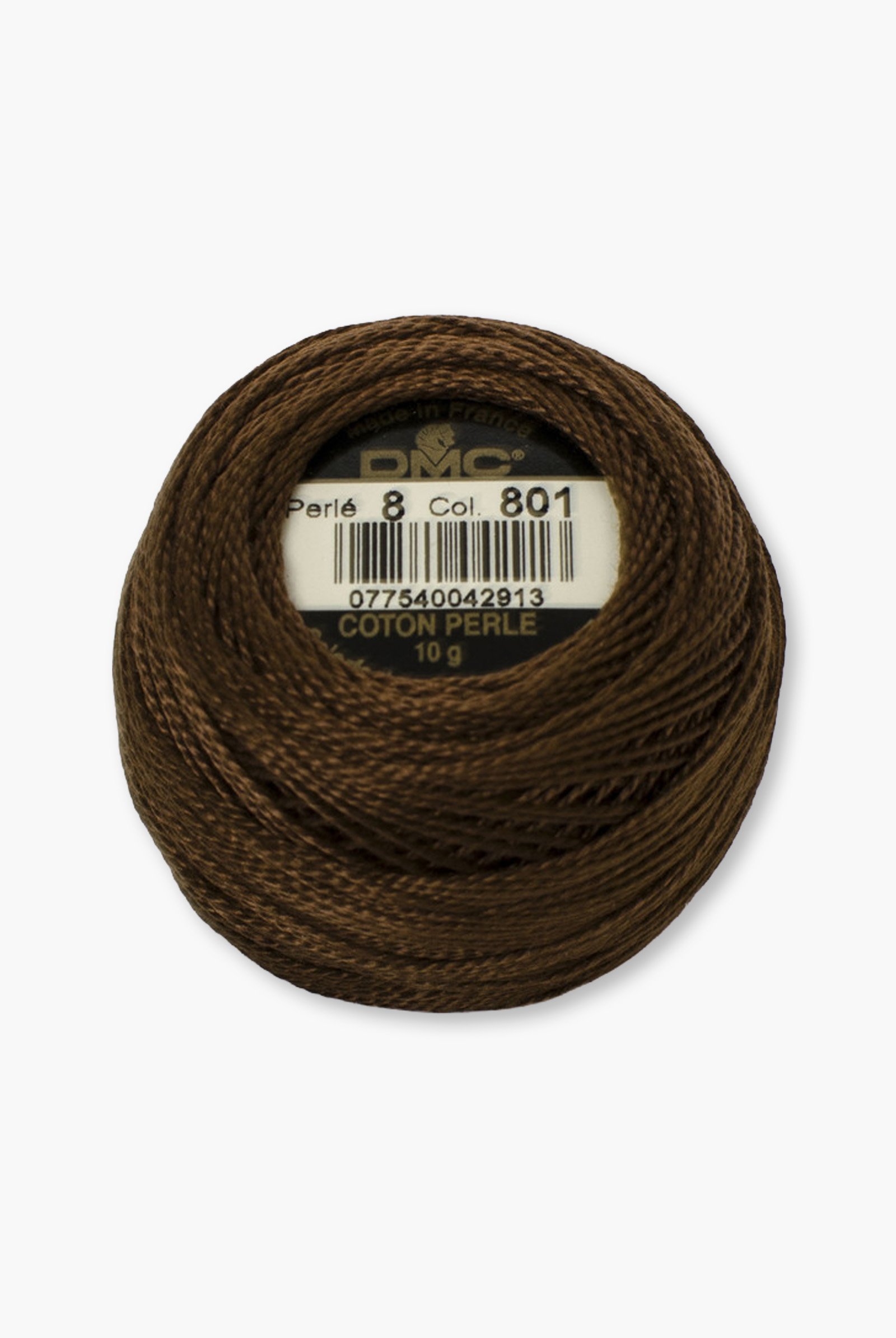 DMC Perlé No. 8 – Color 801 – 100% Cotton – 10 g Thread Ball