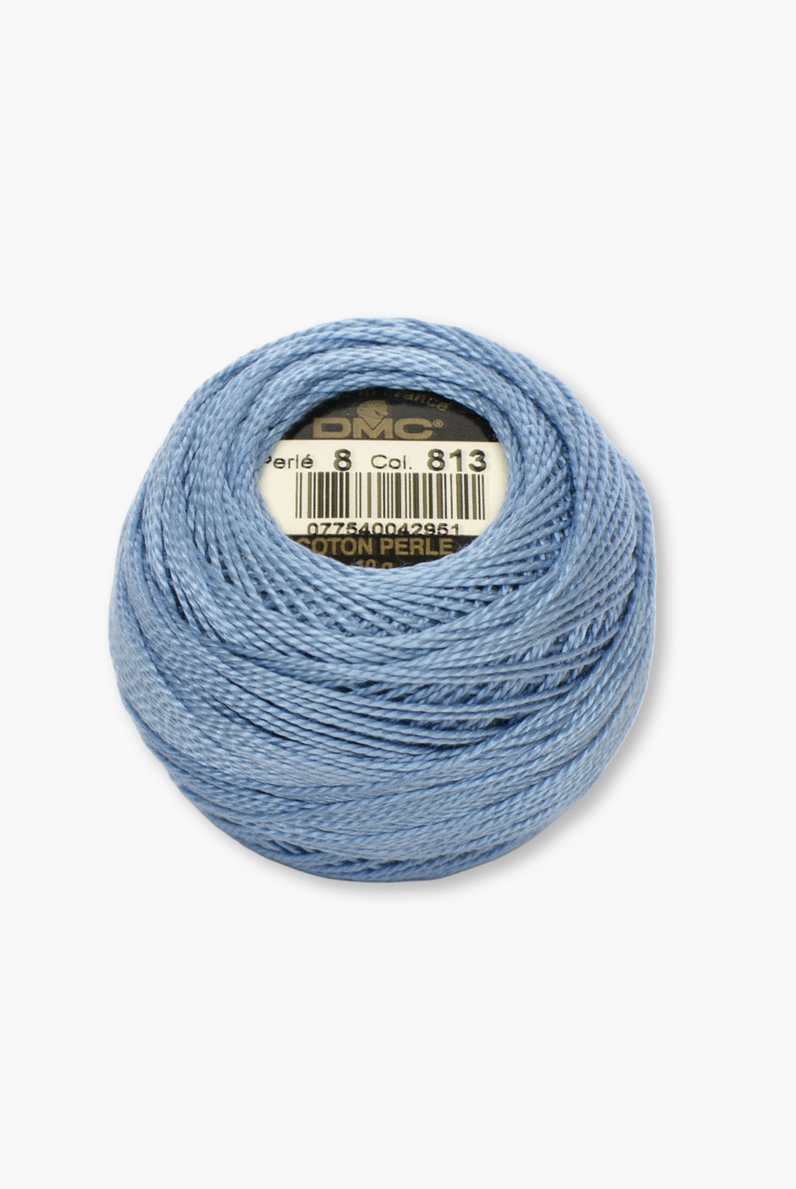 DMC Perlé No. 8 – Color 813 – 100% Cotton – 10 g Thread Ball