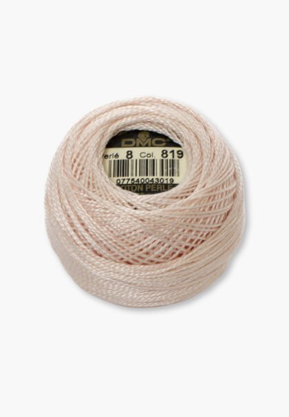 DMC Perlé No. 8 – Color 819 – 100% Cotton – 10 g Thread Ball