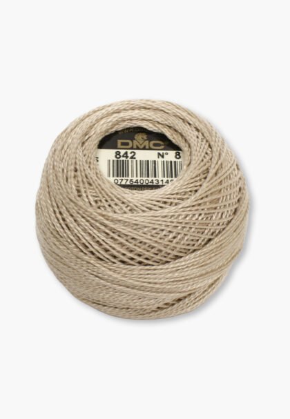DMC Perlé No. 8 – Color 842 – 100% Cotton – 10 g Thread Ball